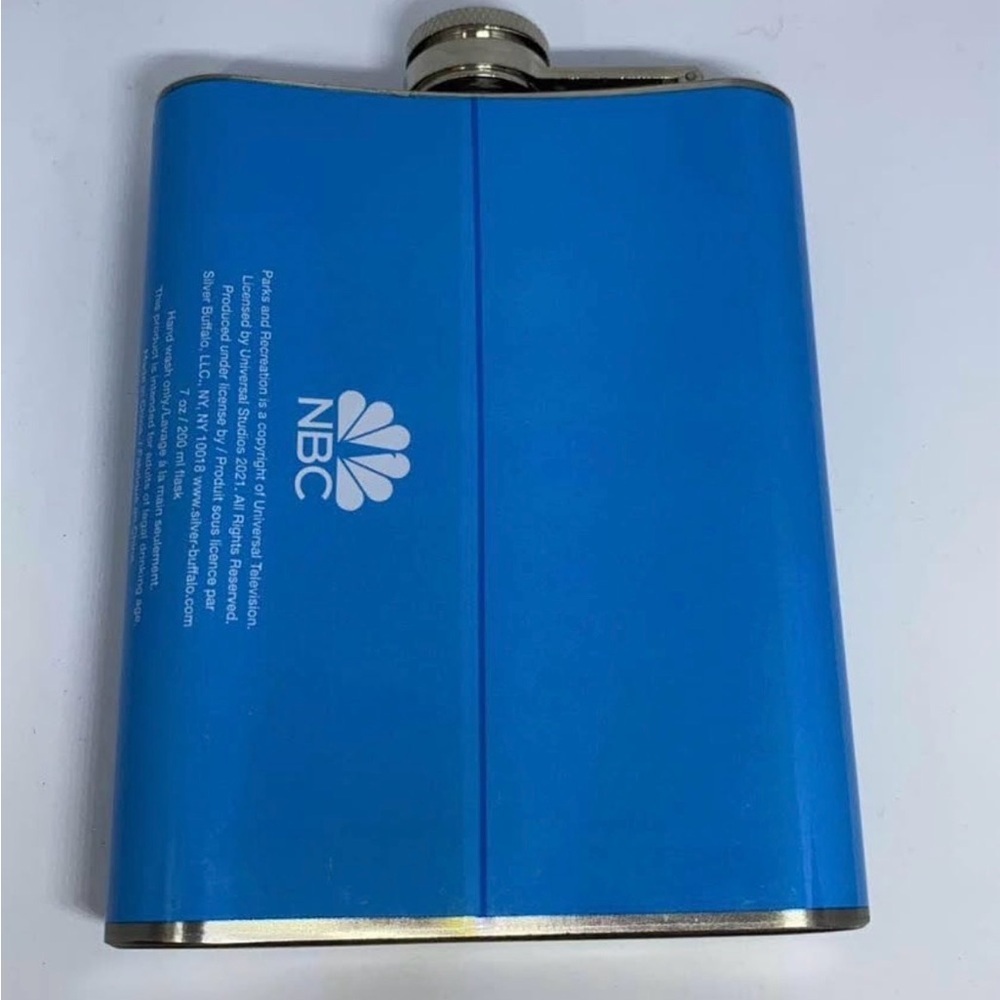 7oz Stainless Steel Flask-Parks and Recreation-I Regret Nothing. The End. - Picture 2 of 5
